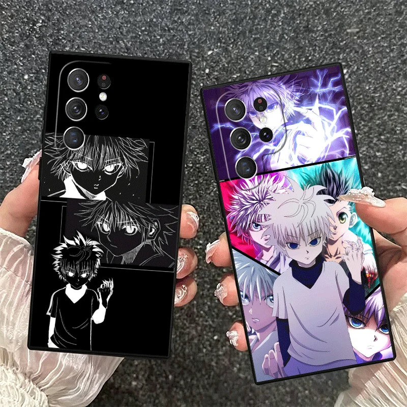 Hunter X-Hunters Killua Soft Phone Case for Samsung Galaxy S26 S25 Edge S24 Ultra S23 Plus S22 S21 FE S20 Black Cover Back Shell view 4