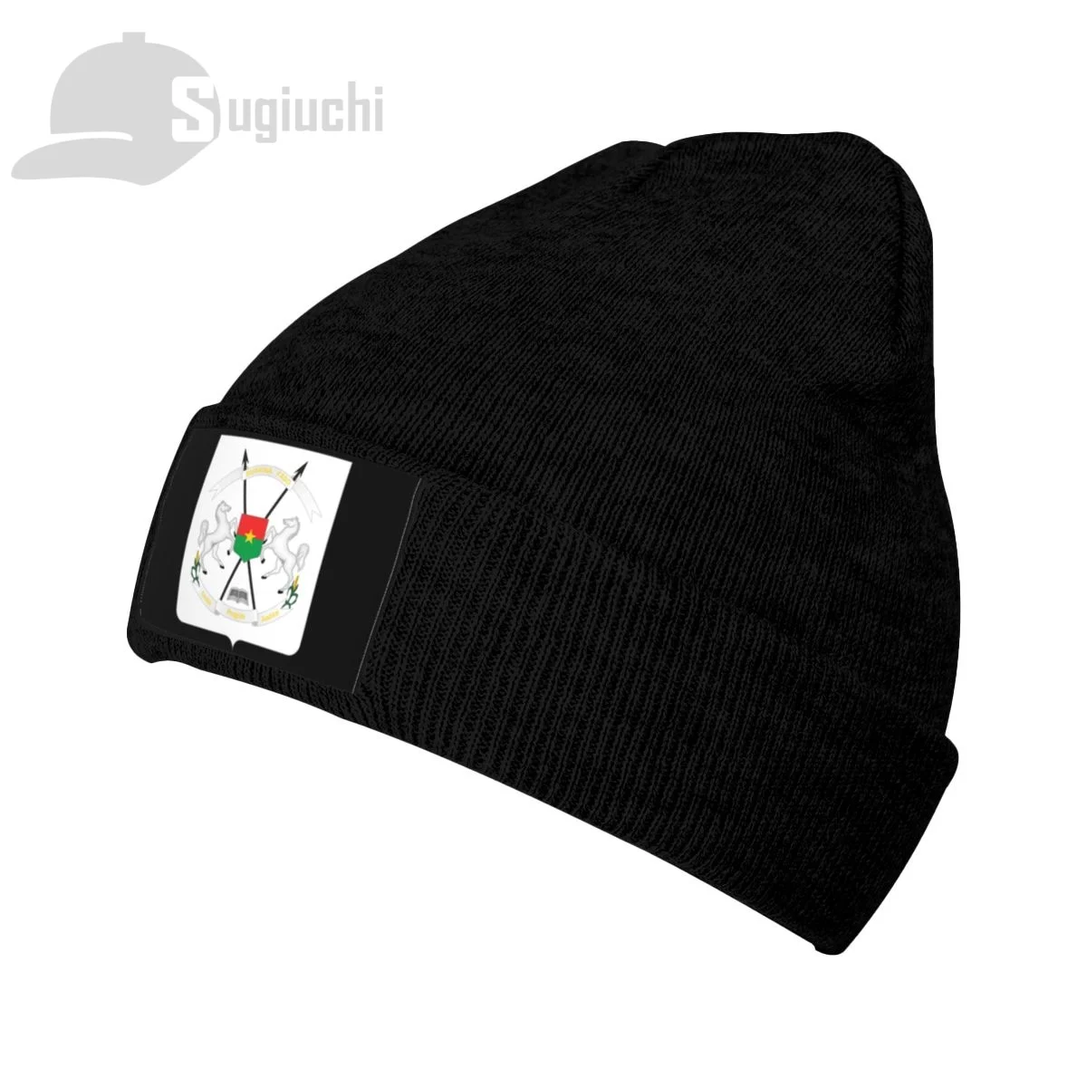 Emblem Of Burkina Faso Country Top Print Men Women Unisex Knitted Hat Winter Autumn Beanie Cap Warm Bonnet