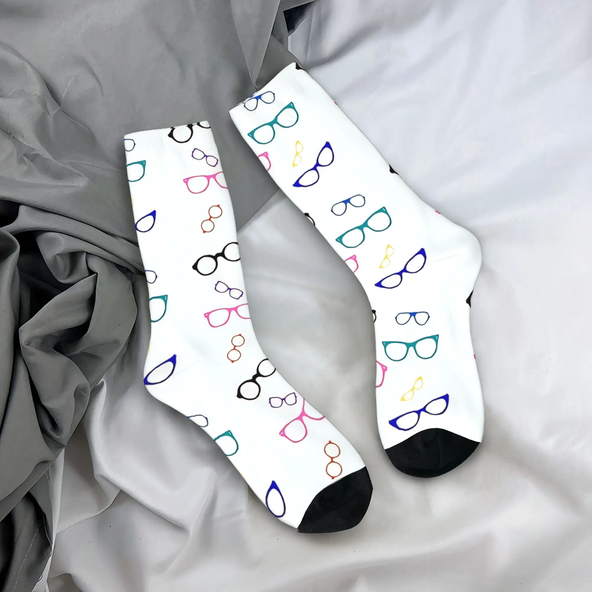 Glasses Everywhere  Socks  Design Stockings Anti-Slip Men Socks Soft Breathable Autumn Gothic Running Sports Socks