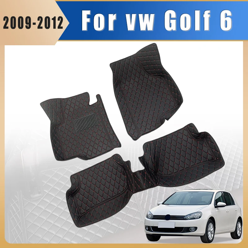 

Car Floor Mats Trunk Carpets For Golf 6 2012 2011 2010 2009 Foot Pads Accessories Interior Pedals Product Rug For Volkswagen vw