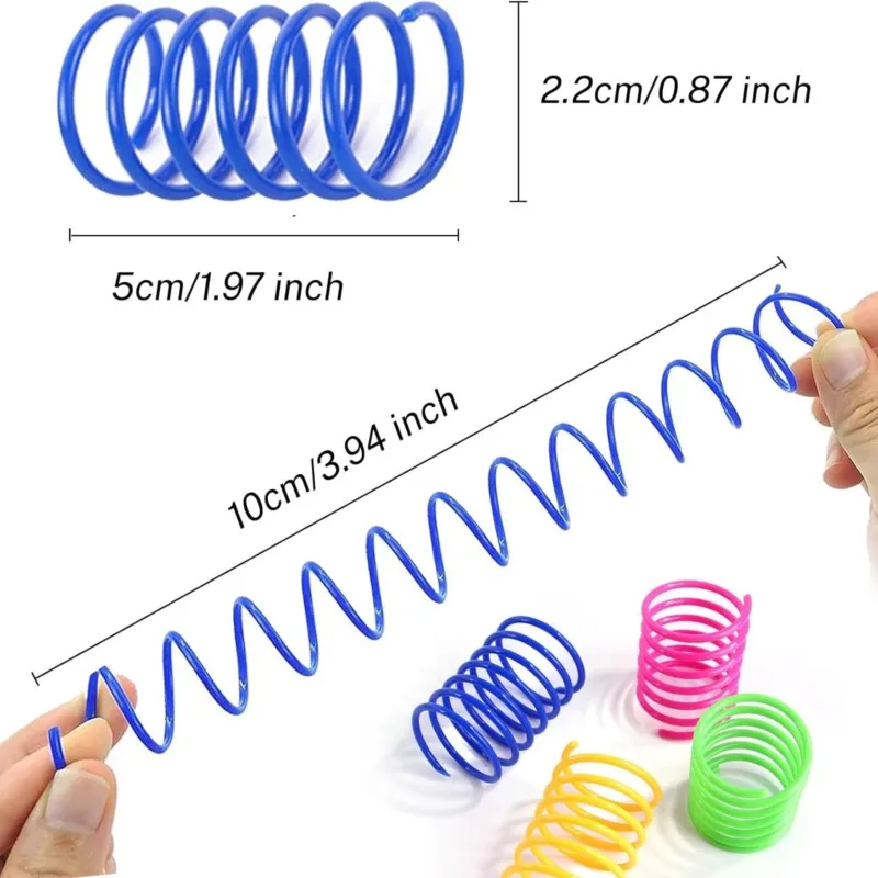 Cat Colorful Spiral Springs Toys, Cat Creative Toys for Kittens, BPA Free Durable Heavy Plastic Interactive Toys to Kill Time