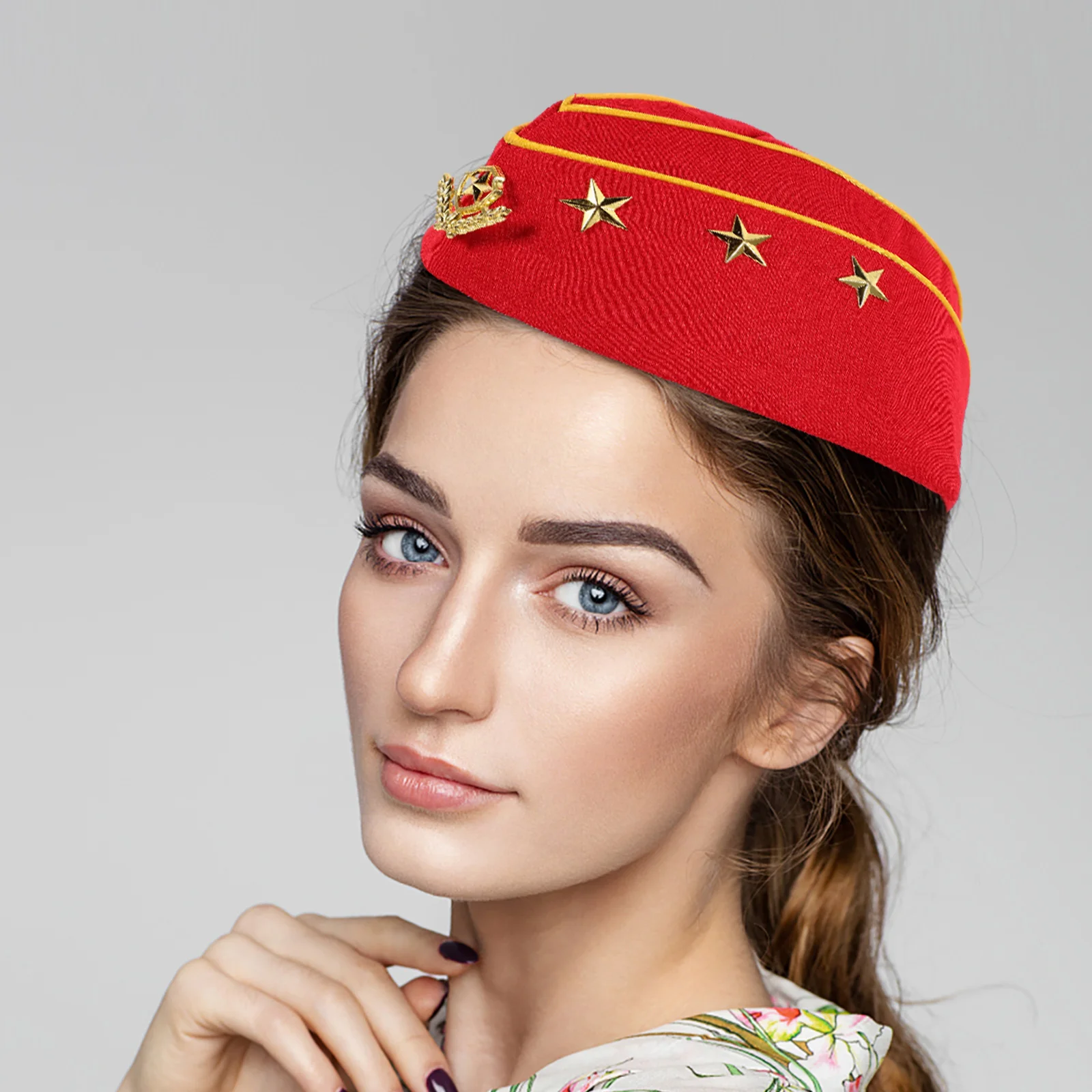 

Russian Soldier Garrison Cap Boat Shaped Captain Hats Army Caps Military Cap Party Cosplay Performance Costume Hat