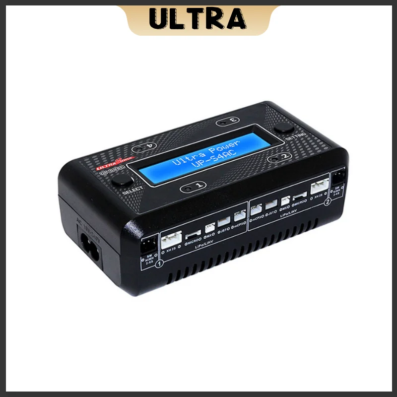 ULTRA POWER UP-S4AC batterijlader LCD digitaal display 4x7W 1A AC DC oplader voor 1S-2S LiPO/LiHV 2S-6S NiMH/NiCd batterij