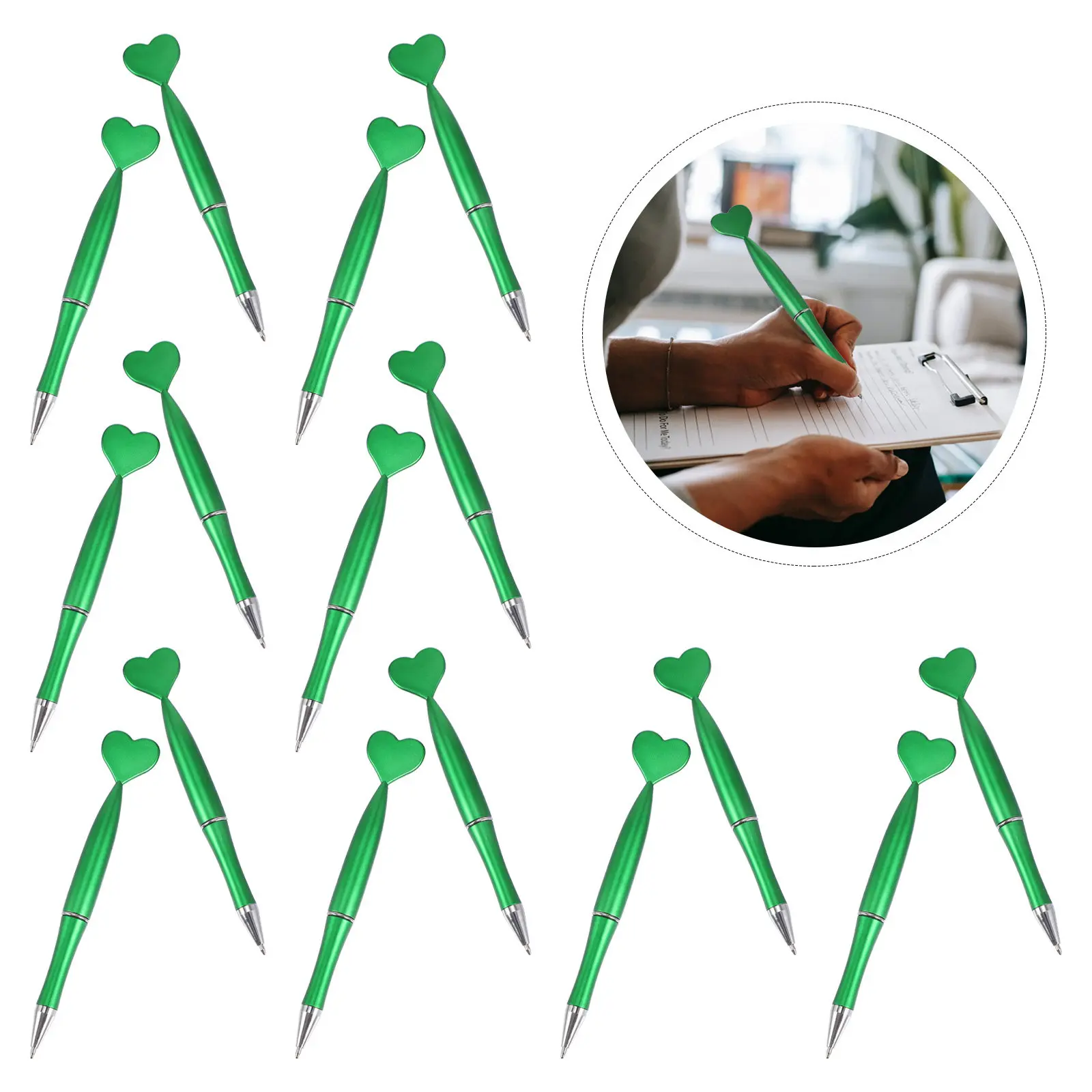 

18Pcs Heart Design Ballpoint Pens Premium Smooth Writing Ink Ergonomic Comfort Grip for Office School Home Business Signature