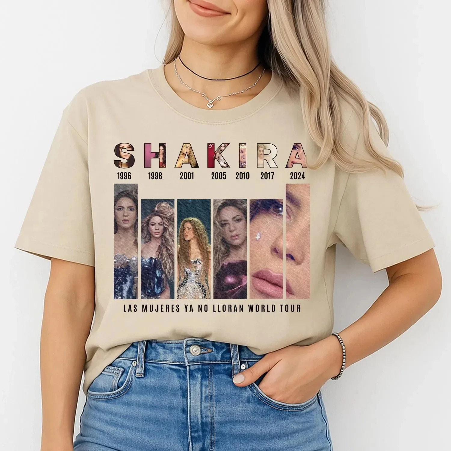 2026 Shakira World Tour Popular T-Shirt Men Women Unisex Oversized O-Neck Cotton Streetwear Y2k Short Sleeve Fashion Tee Fans