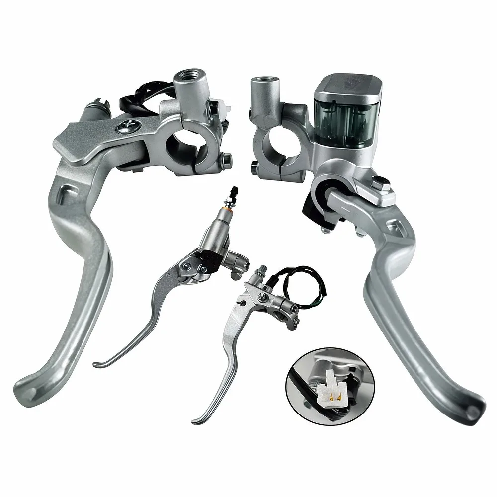 22mmブレーキクラッチポンプマスターシリンダーハンドル、127mmピストン、オートバイレバーハンドルバー、油圧クラッチアクセサリー