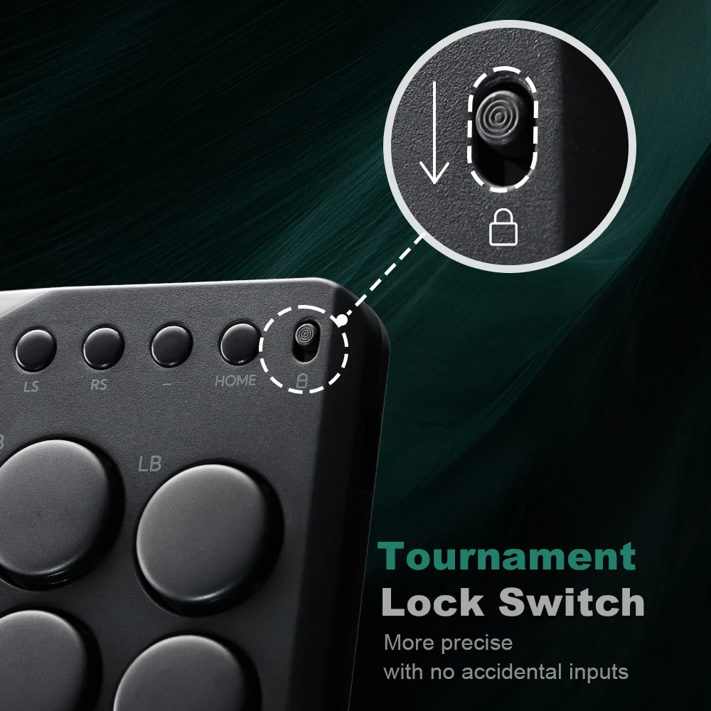 Haute42 وحدة تحكم صغيرة بدون عصا Hitbox Leverless ممر تحكم للكمبيوتر/PS4/PS5/التبديل لعبة القتال Hitbox Fightstick