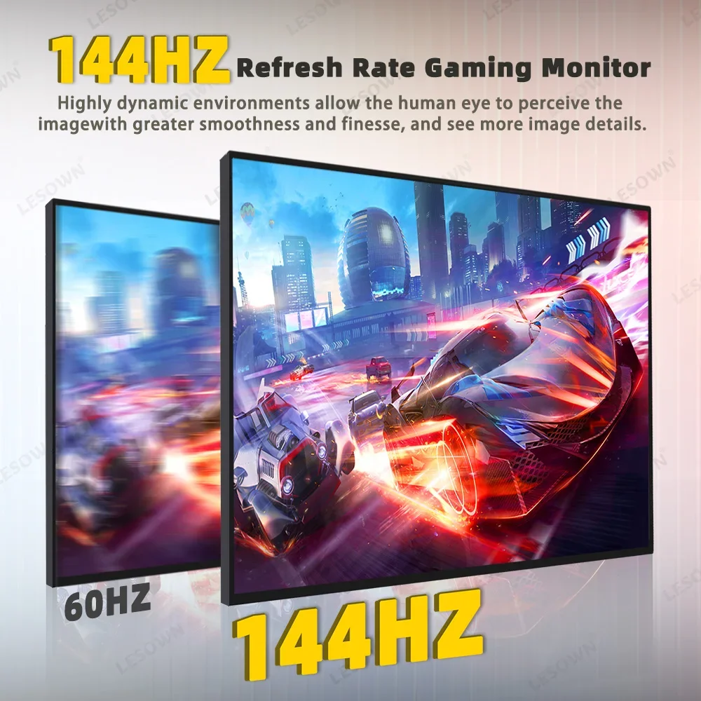 LESOWN 2.5K 144Hz Monitor da gioco portatile 18 pollici 2560x1600 QHD 100% sRGB 500Nits Touch Display secondario per PC Gamer