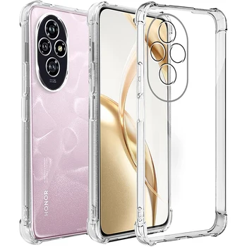 Verstärkte Ecken, stoßfest, weiches TPU, Handy-Airbag-Hülle für Honor 200 Pro Lite, transparente Schutzhülle auf der Rückseite