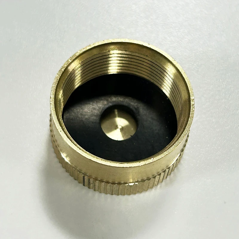 2026 Hot Sale Brass Refill Cap 1 LB Propane Bottle Gas Tank Cylinder Sealed Cap Protect Cap For Outdoor Stove