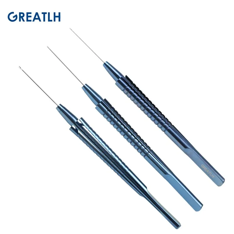 23G 25G Intraocular Scissors Capsulorhexis Forceps Straight Angle Curved Head Ophthalmic Instrument Titanium Alloy Micro Forceps