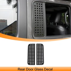 Car Rear Door Triangle Glass Panel Decoration Cover Trim for Jeep Wrangler JL Gladiator JT 2018-2024 4-Door Exterior Accessories