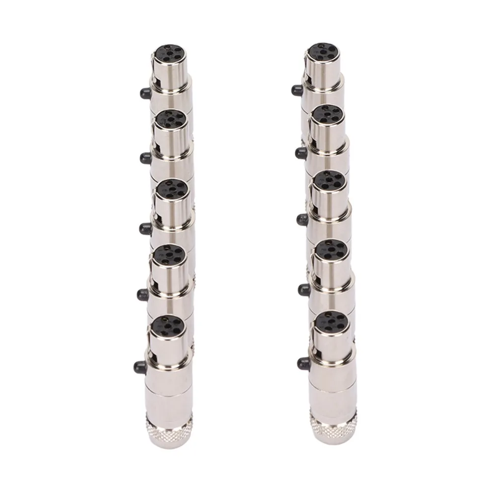 10PCS Metal 5 Pin XLR Female Adaptor Protective Shielding Mini XLR Plug Microphone Cable Adapter for Stereo Microphone Cable