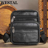 WESTAL Small Shoulder Bags Genuine Leather Waist Belt Bags for Phone Leather Messenger Purse
