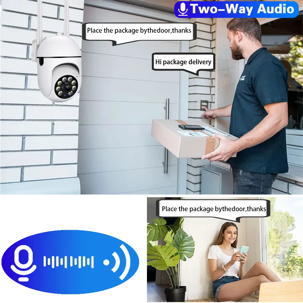 ICsee Kamera CCTV pengawas 5MP, alat pengintai IP Wifi perlindungan keamanan eksternal tanpa kabel rumah warna bayi Monitor penglihatan malam Wifi