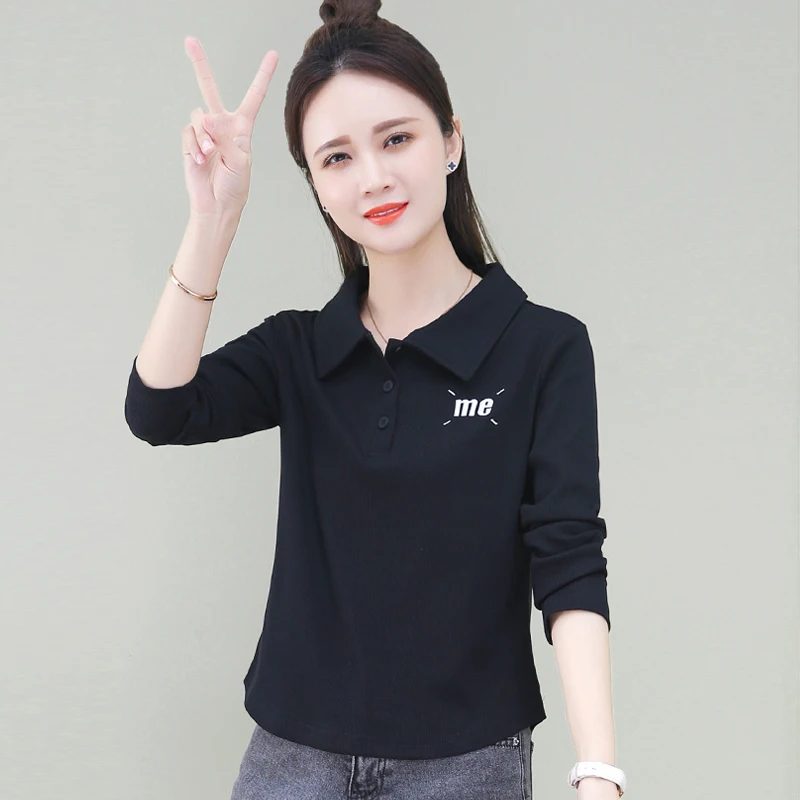 

plus Size Women's Long Sve T-irt Spring Autumn New Sle Base Layer irt Anti-Aging Small Size Top Mom's Clothing