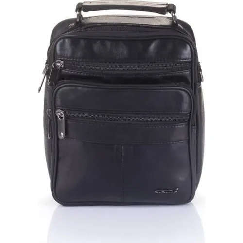 Ççs Tas Messenger Pria Kulit Asli Hitam 31002