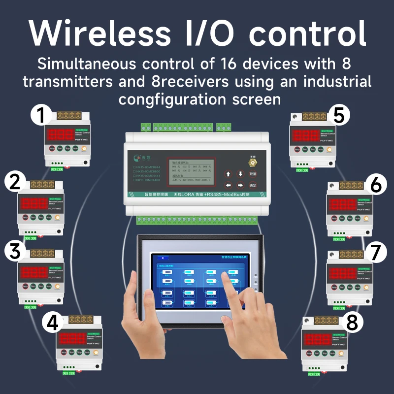 Remote Switch Transmit Receive Wireless IO Remote Bidirectional Feedback Switch Transmission Relay Control HK-FKGD40