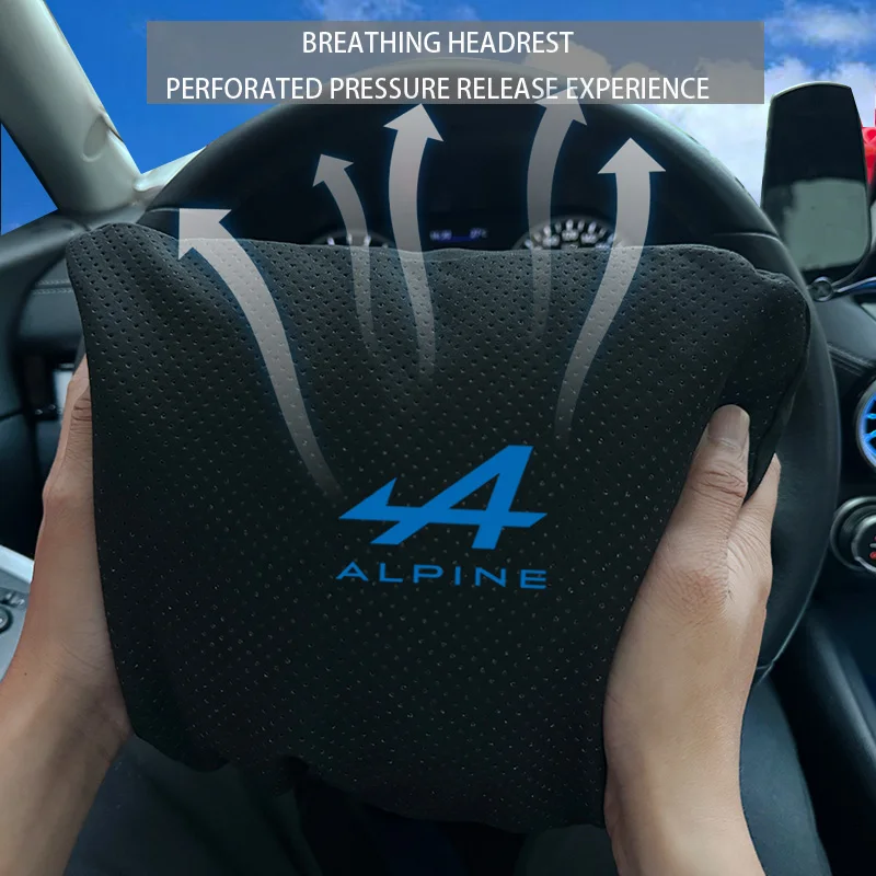 ل جبال الألب ملصق F1 A110 شعار اكسسوارات السيارات سيارة الرقبة مسند الرأس وسادة مقعد قطني العمود الفقري حماية