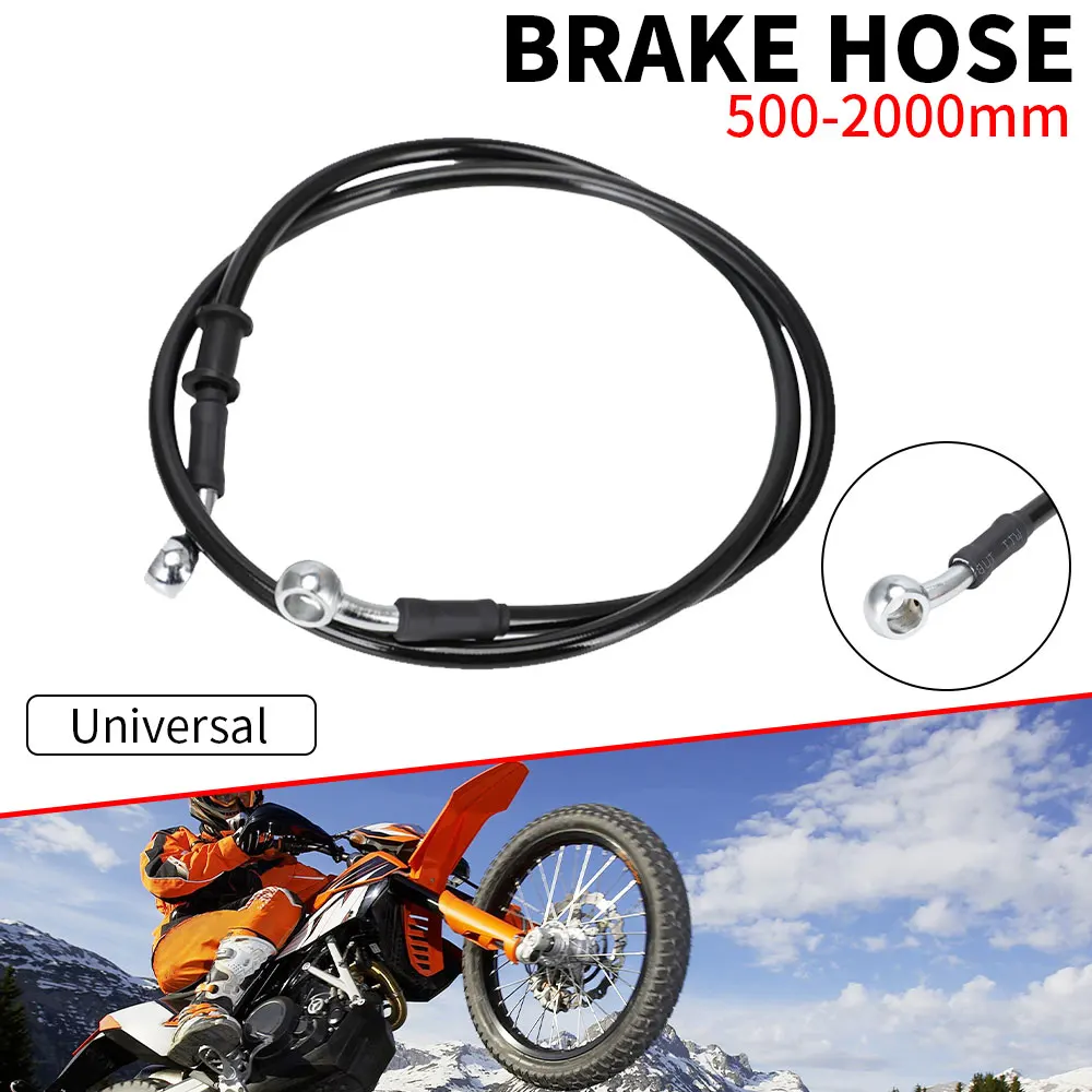 Motorcycle 500mm-2000mm Braided Steel Hydraulic Brake Clutch Radiator Oil Cooler Hose Line Pipe Tube 28° Banjo Stainless Steel