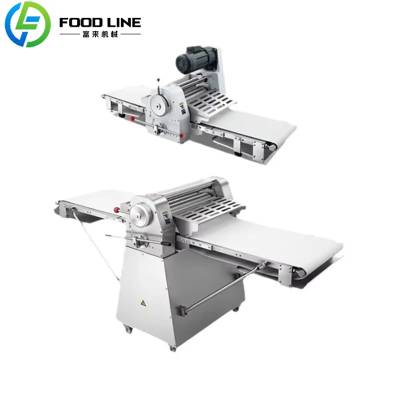 آلة ضغط المعكرونة التجارية المخصصة معدات ضغط العجين ذات السعة العالية للمعكرونة الطازجة مع إعدادات سمك قابلة للتعديل