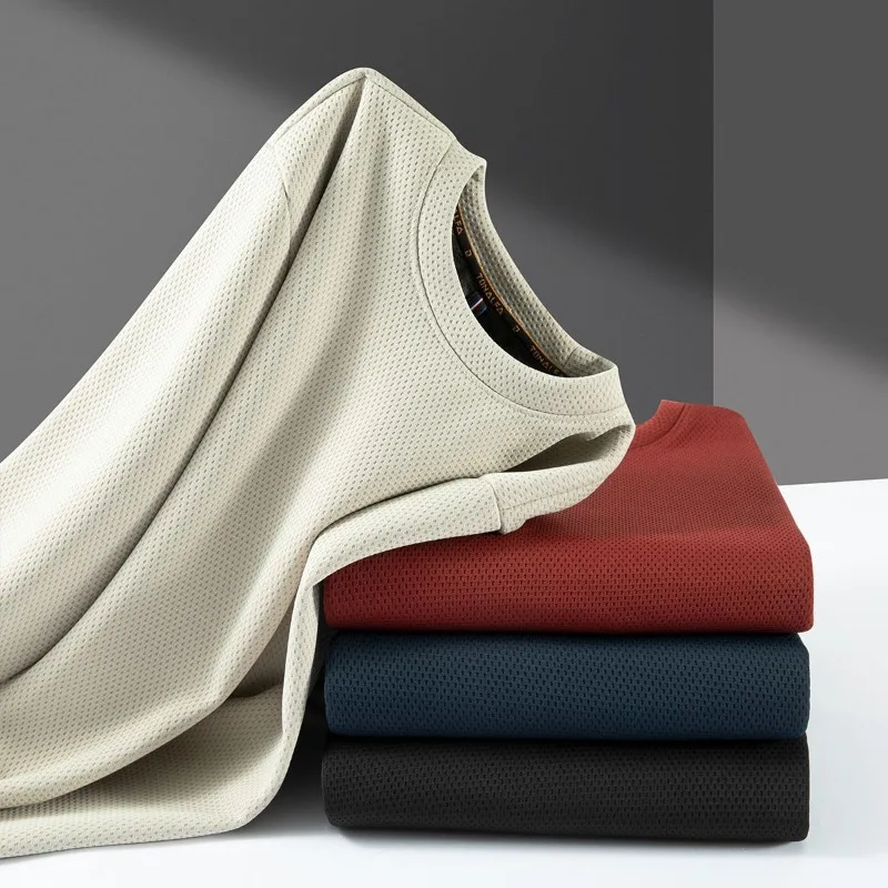 

Мужские толстовки высокого качества с длинными рукавами, повседневные плюшевые однотонные пуловеры с флисовой подкладкой и круглым вырезом, эластичная нижняя рубашка, топ