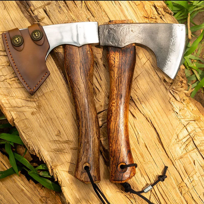 Outdoor classic Niman battle axe camping chopping wood, chopping trees, chopping bones axe Qinggangmu outdoor camping forging ax