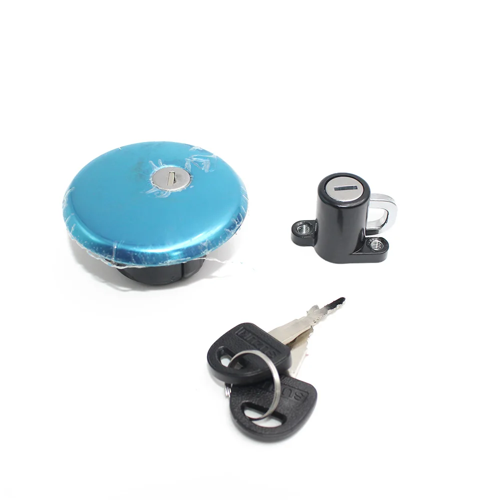 Motorcycle GN250 Electric Ignition Switch Fuel Gas Cap Cover Seat Key Lock for Suzuki GN 250