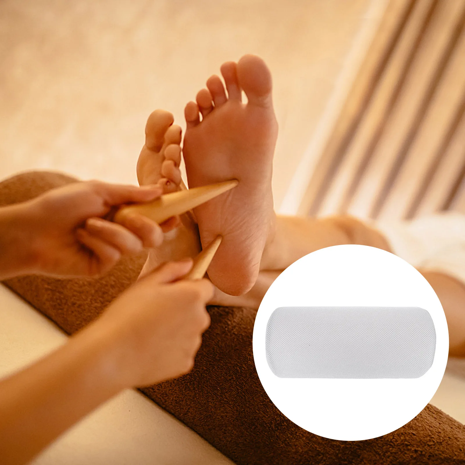 

Foot Massage Ergonomic Rest Desk Pillow Bird Eye Cloth Feet Support Foot Pillow Sponge Stool Leg