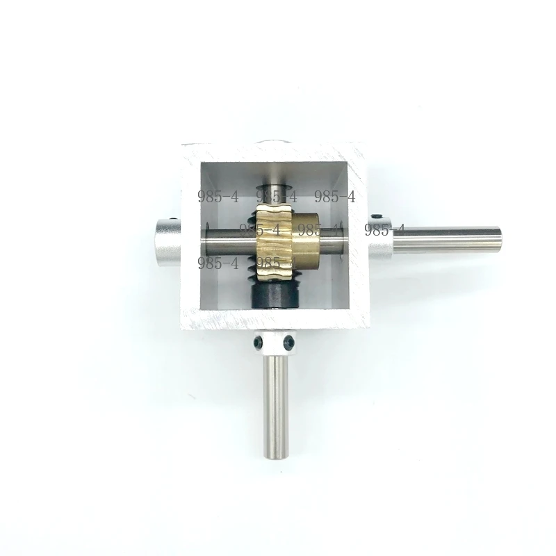 6/8MM Shaft 20T Gear Worm Gearbox 90° Right Angle Reducer 1:10 1:20 Reduction Ratio