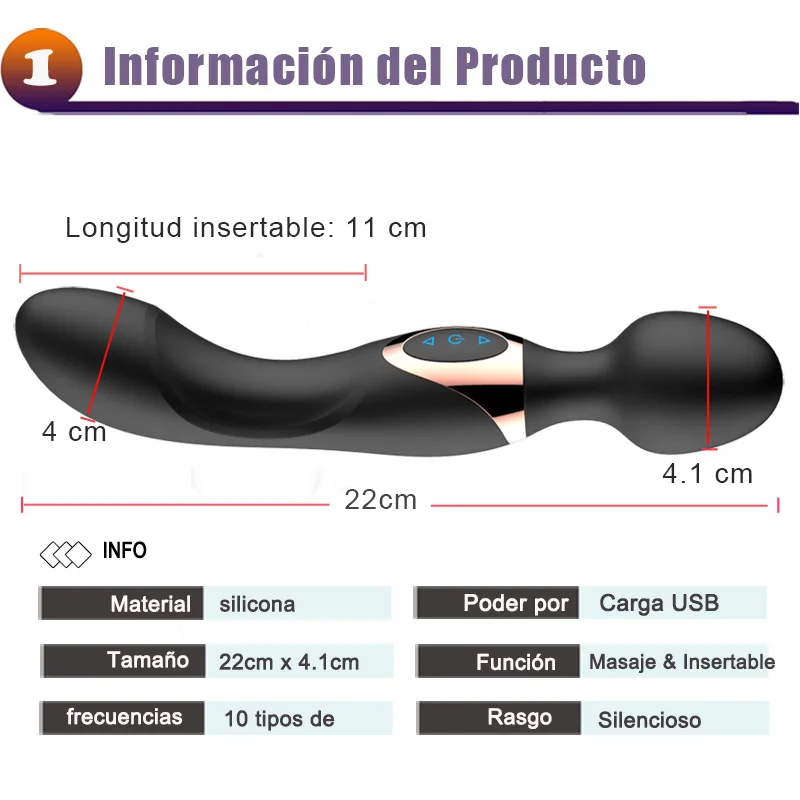 10 Speeds Powerful Big Vibrators for Women Magic Wand Body Massager Sex Toy For Woman Clitoris Stimulate Female Sex Products