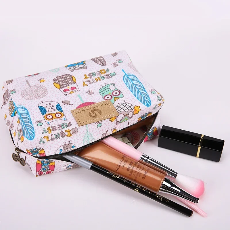 Waterproof Graffiti Printed Cosmetic Bag Women Makeup Storage Cluth Bags Female Zipper Hand Purse Portable Travel Make Up Pouch