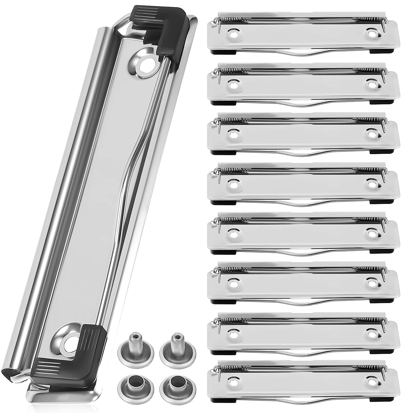 Clips para portapapeles montables, suministros de papelería para archivos, abrazadera para documentos de Metal, perfil para enfermera, color blanco, 10 Uds.