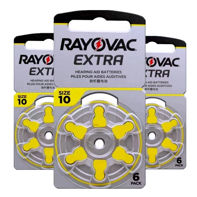 Hearing Aid Batteries 10 A10 10A P10 PR70 Rayovac Extra Zinc Air Cell Button Battery 1.45V for Hearing Aids Amplifiers