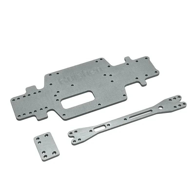 Metalen chassisbodemplaat en tweede vloerplaat voor Wltoys 284131   K969 K979 K989 P929 1/28 RC auto-upgradeonderdelen