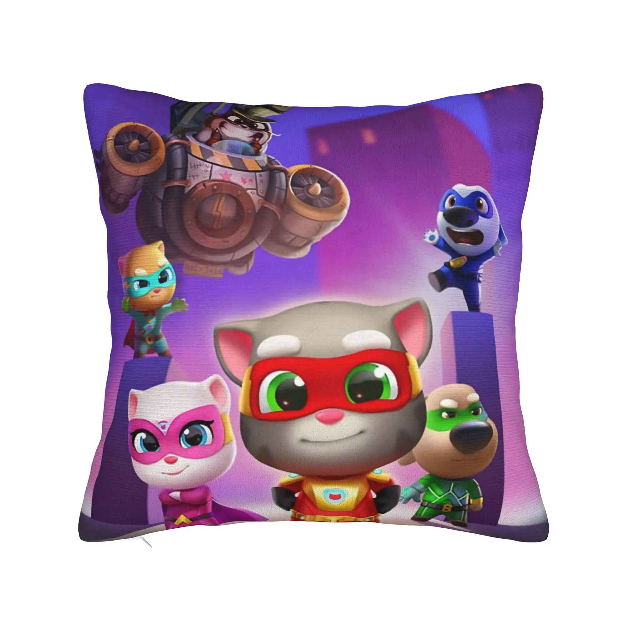 T-Talking T-Tom And F-Friends Pillow Cover Merch Soft Cushion Cover Decoration  Pillow Case Cover Bed Multi-Size