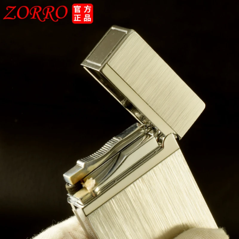 ZORRO Retro Color Shell Windproof Metal Lighter Side Wheel Sound Kerosene Lighter Creative Men's Gift Cigarette Accessories