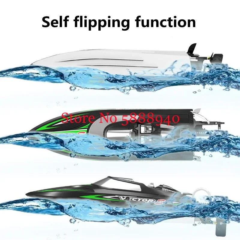 60KM/H Brushless Capsized Reset High Speed Remote Control Boat 2.4G 200M Closed Waterproofing Reverse Function RC Speedboat