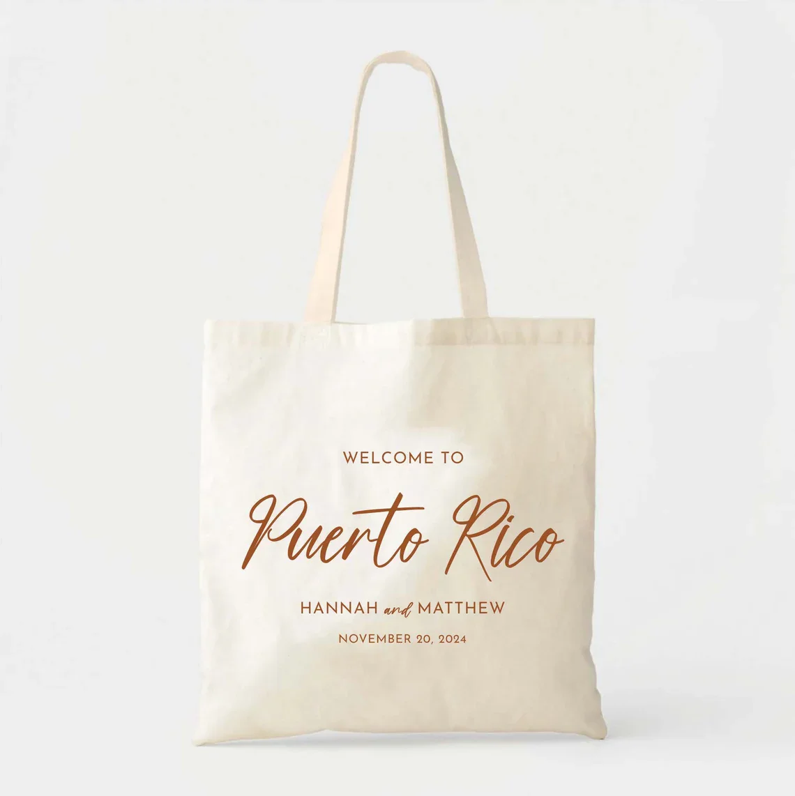 Puerto Rico Welcome Tote - Wedding Welcome Bag - Custom Wedding Tote - Bachelorette Gift - Destination Wedding Tote - Puerto Ric