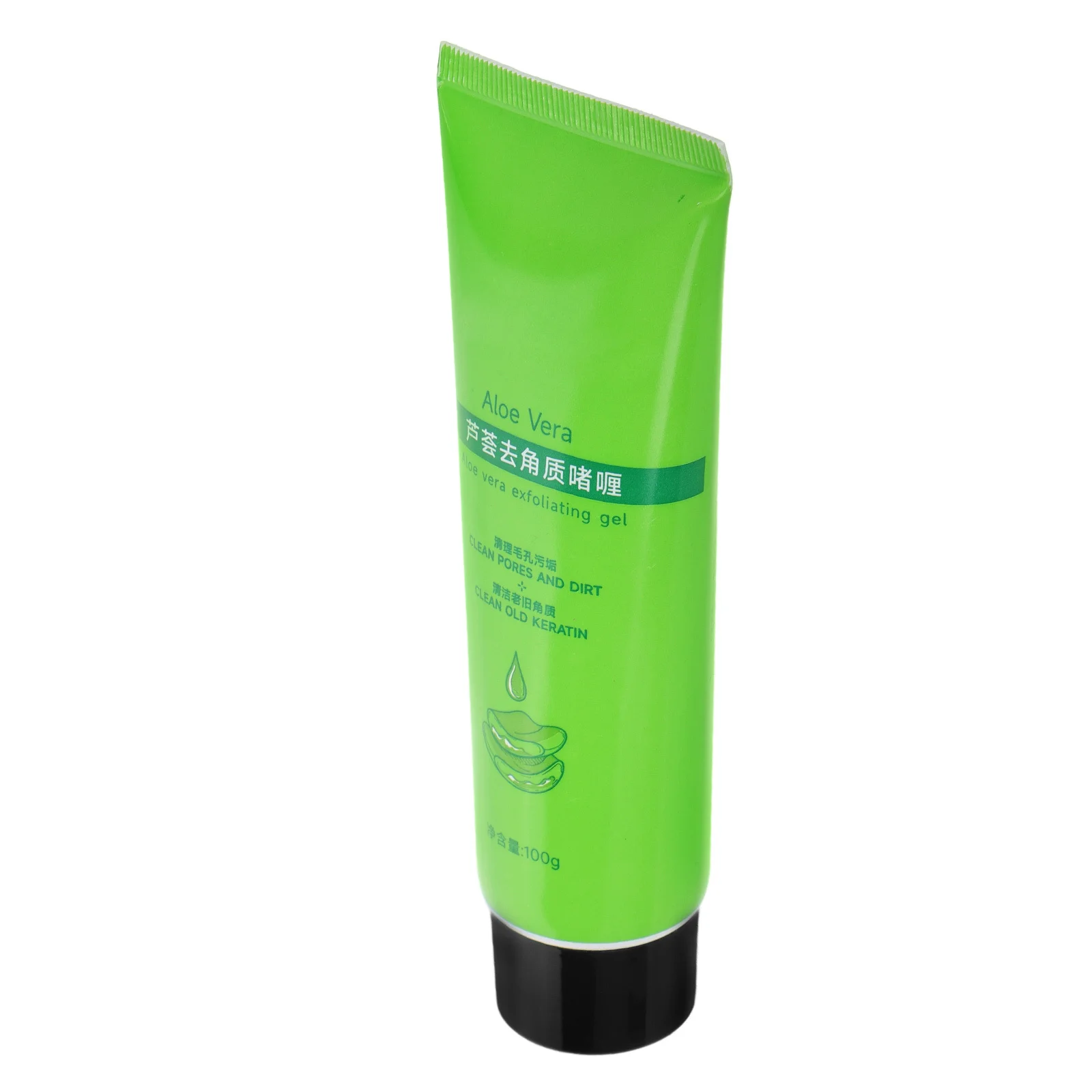 Gel exfoliante suave calmante verde, Gel exfoliante de limpieza profunda suave para cara, cuerpo, tamaño de viaje, piel hidratante calmante