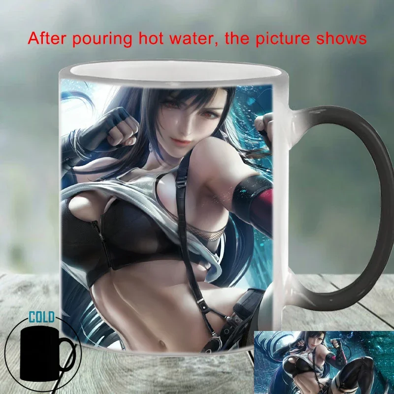 Ceramic Mugs Coffee Cups Sexy Anime Pictures Mug BSKT-247 Color Change Mugs Custom Cup Sublimation Blanks Drinkware Dad Gifts