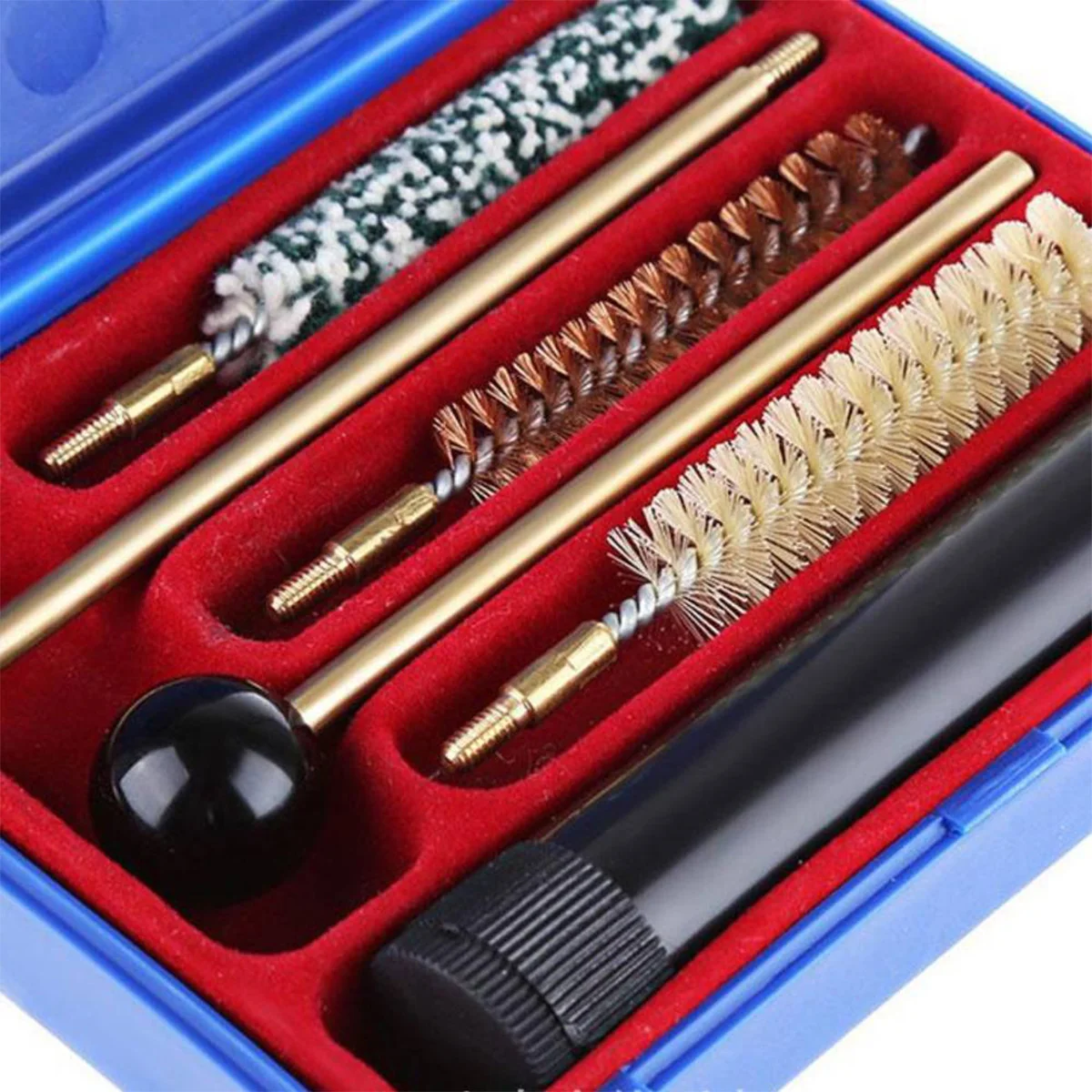 5 PCS Pack Gun Brushes Cleaning Kit For P365 CZ-75 Airsoft Pistol Brass Bristle Nylon Rod Cal .38 .357 9mm 9x19mm 9x21mm Brush