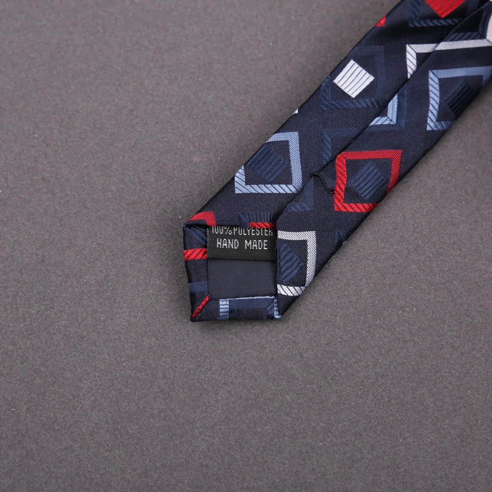 Мужской галстук Фестивальный модный полосатый клетчатый галстук Оранжевый темно-синий Gravata для мужчин Тонкий пейсли с цветочным принтом Свадебный галстук Corbatas