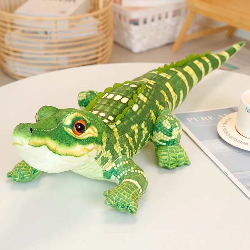 46 cm/18,11 Zoll echtes Alligator-Plüschtier, braun, realistisches Reptilien-Plüschtier, Heimdekoration, Geschenk, Kindergeburtstagsgeschenk
