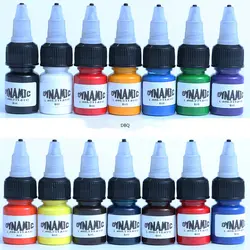 Conjunto de mini tinta para tatuagem permanente, pigmento vegetal natural, garrafa 8ml, 10pcs