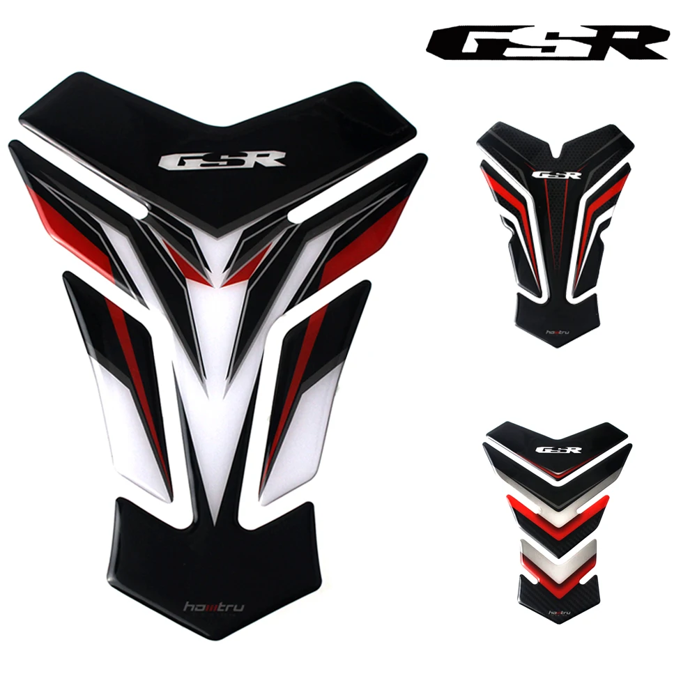 For Suzuki GSR250 GSR400 GSR600 GSR750  GSR Motorcycle 3D Resin Fuel Tank Gasket Fuel Tank Protection Sticker Decal