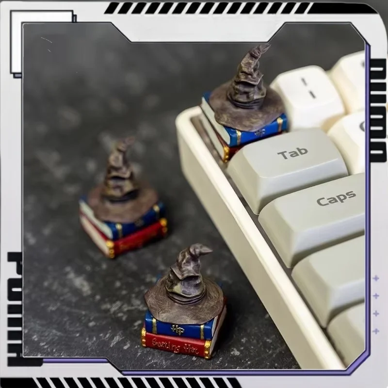 Magic Hat Theme Keycap Hogwarts Sorting Hat Mechanical Keyboard Resin Keycap 3d Printing Process Keyboard Key Caps Point Keycap