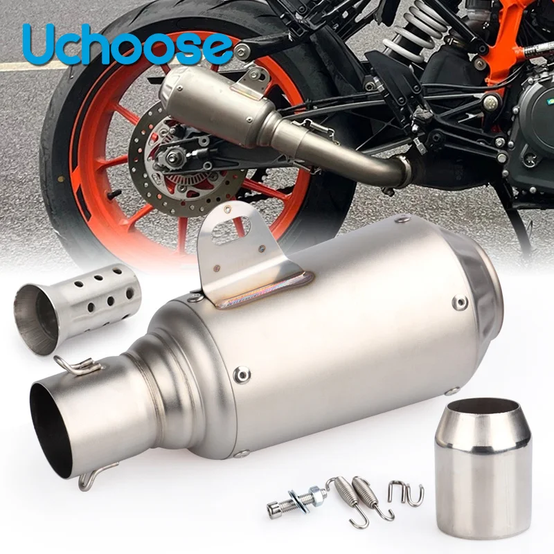 Universal Motorcycle Exhaust Tail Pipe 36-51mm Slip-on Muffler With Logo For ahamaY MT 07 Z900 ajnjN 400 GSR 600 SV650 Stylish