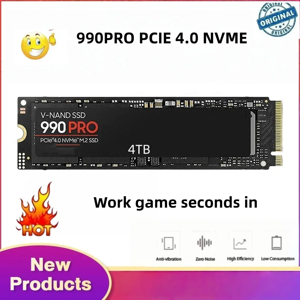 1080PRo  990 PRO M2 NVMe1TB 2TB 4TB Hard Drive High Performance for PC PS5 Laptop