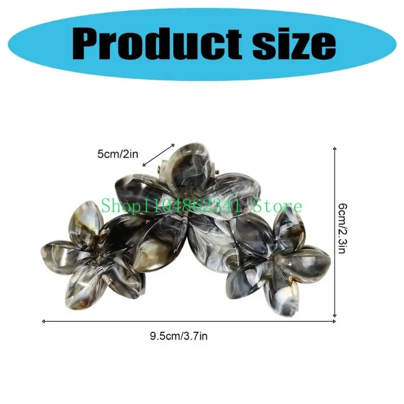 Fermaglio per capelli in resina con effetto marmo, presa forte, accessori per capelli alla moda, parrucchino alla moda per look casual e da ballo